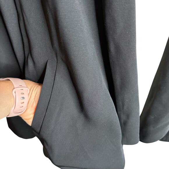 EILEEN FISHER Black Open Front Blazer Jacket Pockets Women's Size Large - Picture 8 of 8